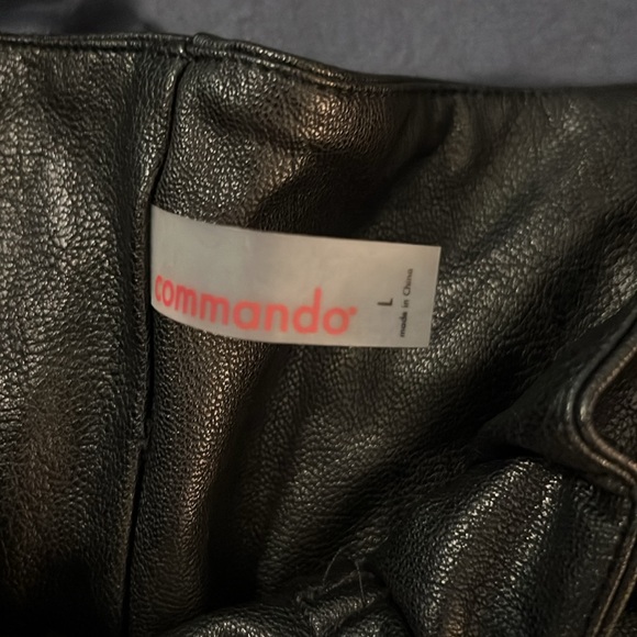 Commando Faux Leather Paperbag Pants Black Ankle Length Size Large - Picture 5 of 7